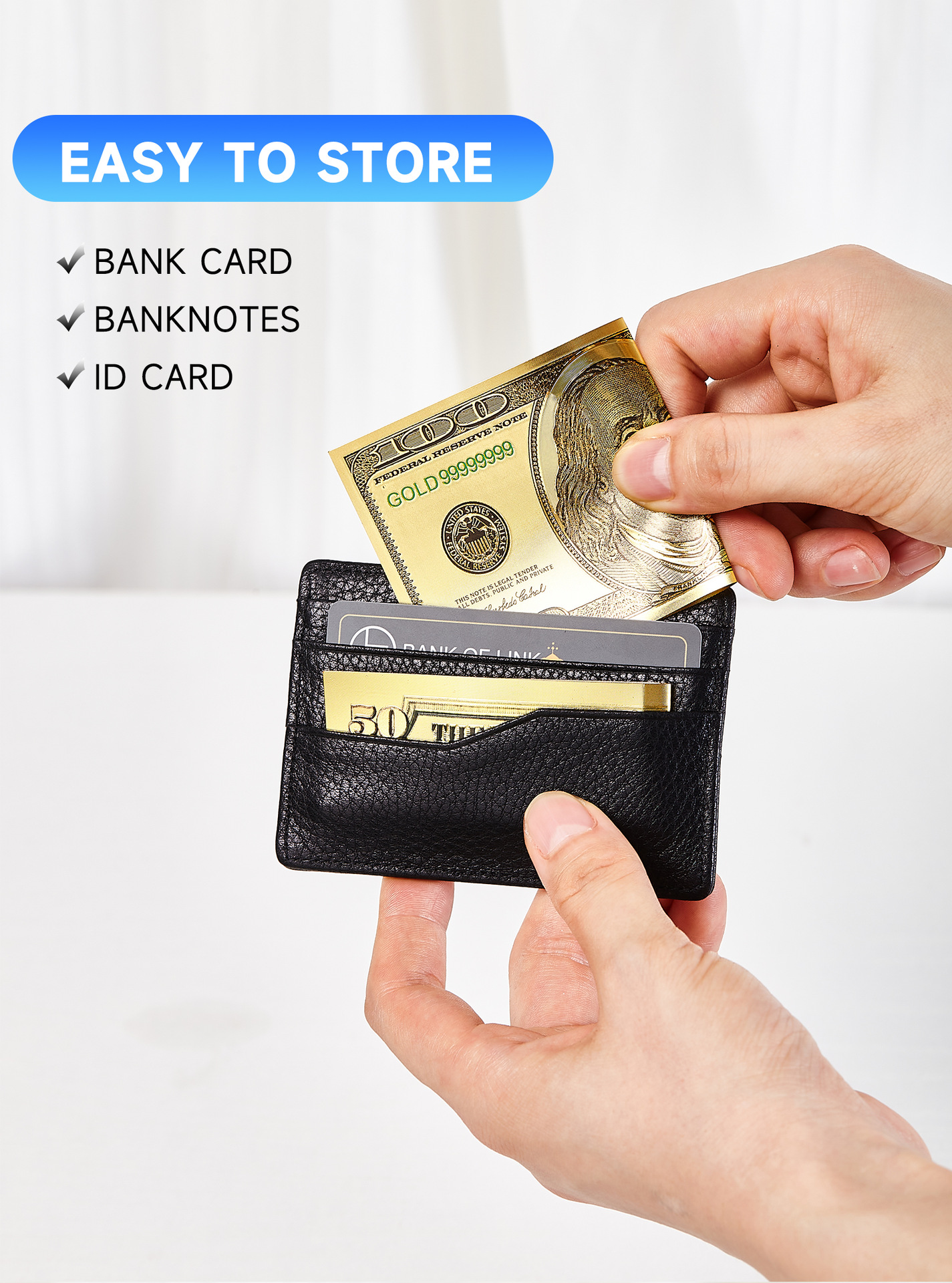 佰缔皮具跨境现货卡包大容量多卡位银行卡包男女同款头层牛皮卡套详情4