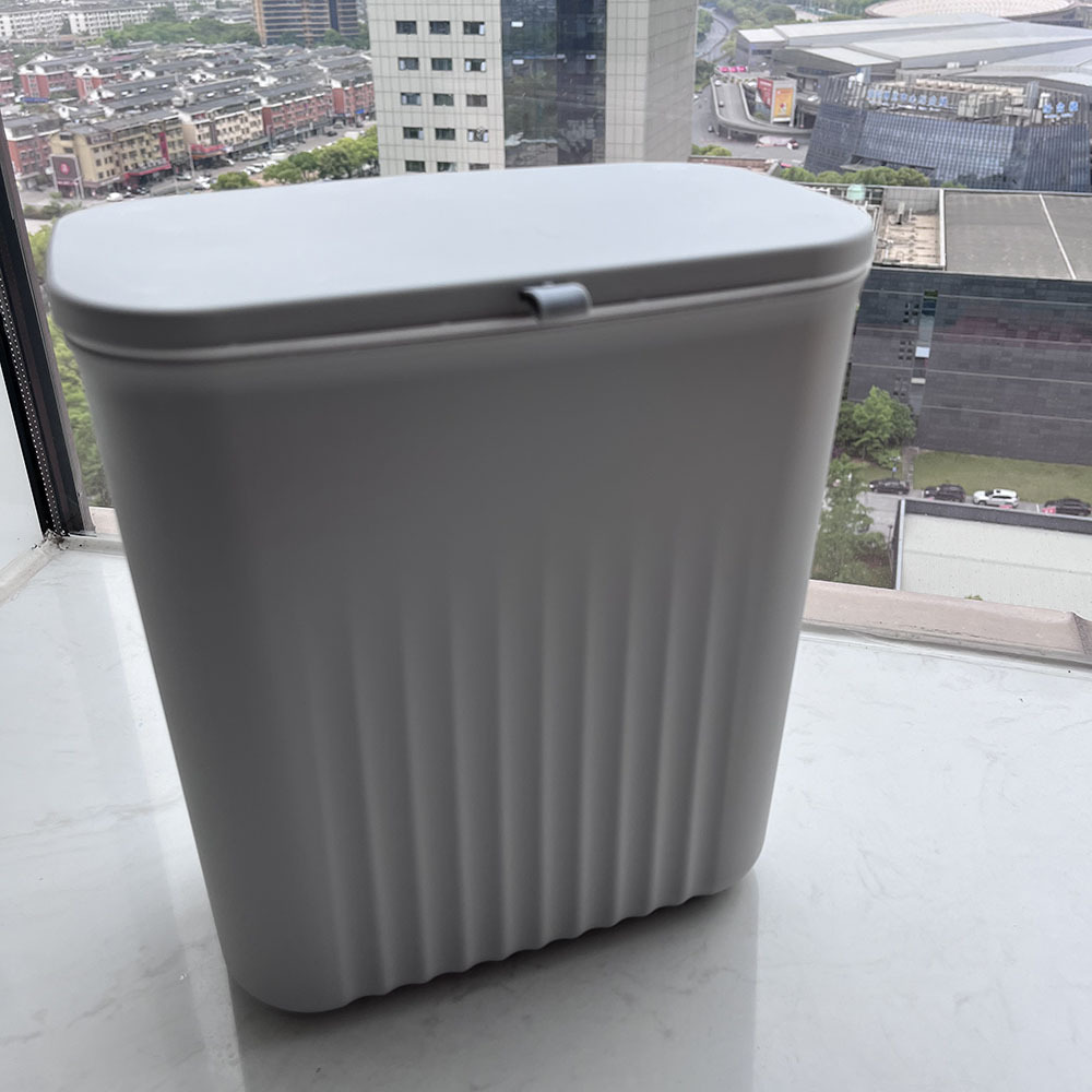 Kitchen trash can, wall-mounted household cabinet door, wall-mounted kitchen waste bin, suspended bathroom toilet pic 15