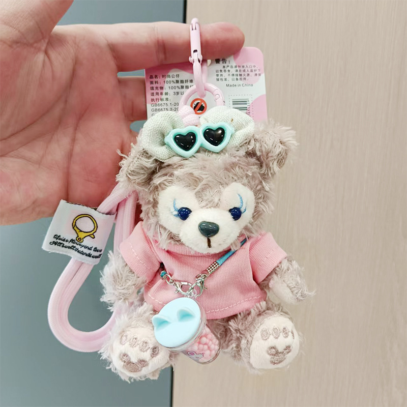 雪莉玫小熊钥匙扣玩偶毛绒挂件达菲公仔情侣包包娃娃女生礼物批发详情23