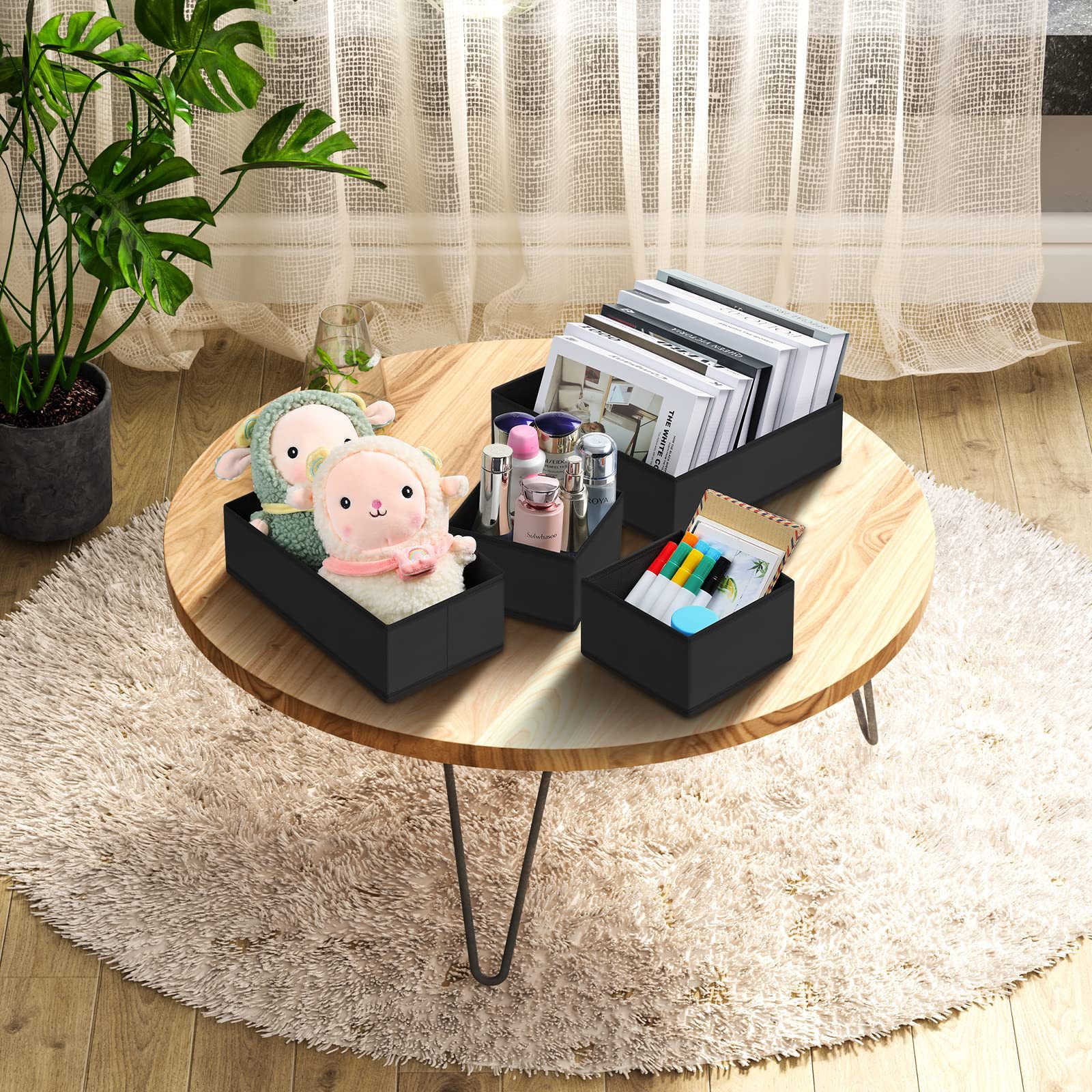 Household daily washable non-woven fabric underwear storage box, foldable storage box, wardrobe drawer storage box pic 7