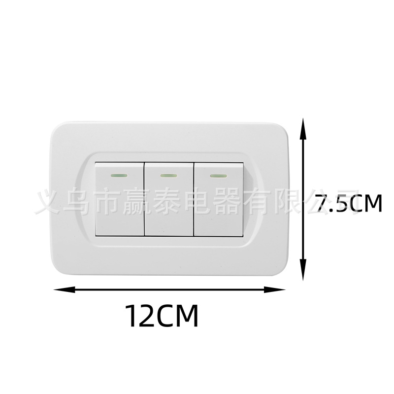 外贸批发美式开关118开关墨西哥墙壁开关PC阻燃哥伦比亚开关详情1