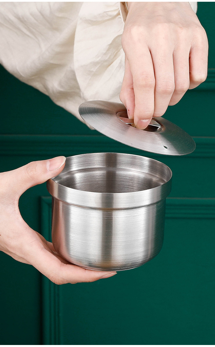 304 stainless steel steamed egg bowl, water steamer cup, thickened stainless steel single-layer bowl, steamed egg custard steamer cup, baby complementary food bowl pic 17