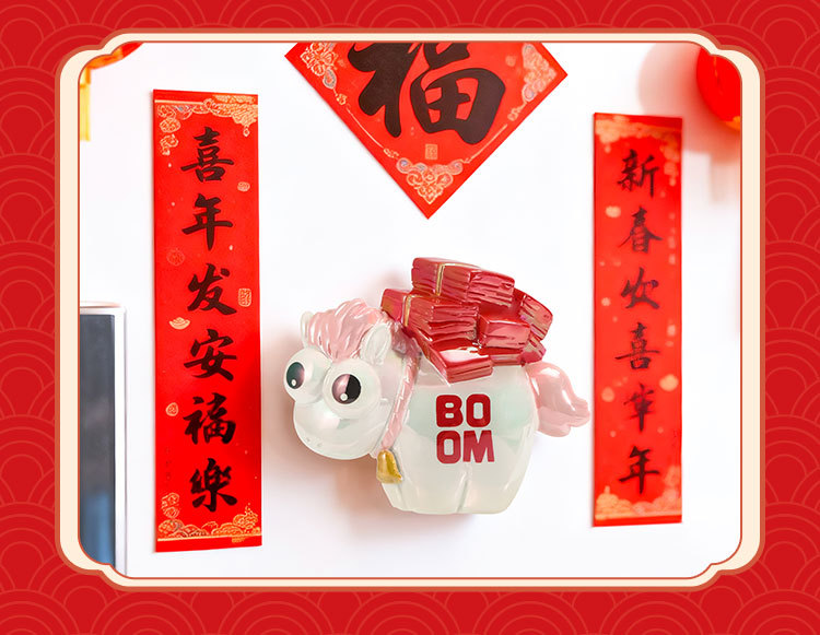 There will be fridge magnet blind boxes for the Year of the Horse mascot resin handicrafts and cartoon cute little horse fridge magnets available for wholesale soon pic 16