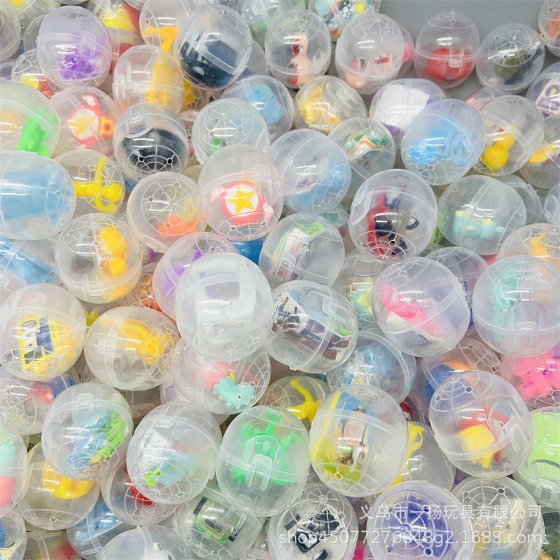 胶囊扭蛋48*55mm透明连体扭蛋球儿童幼儿园益智创意惊喜扭蛋球详情6