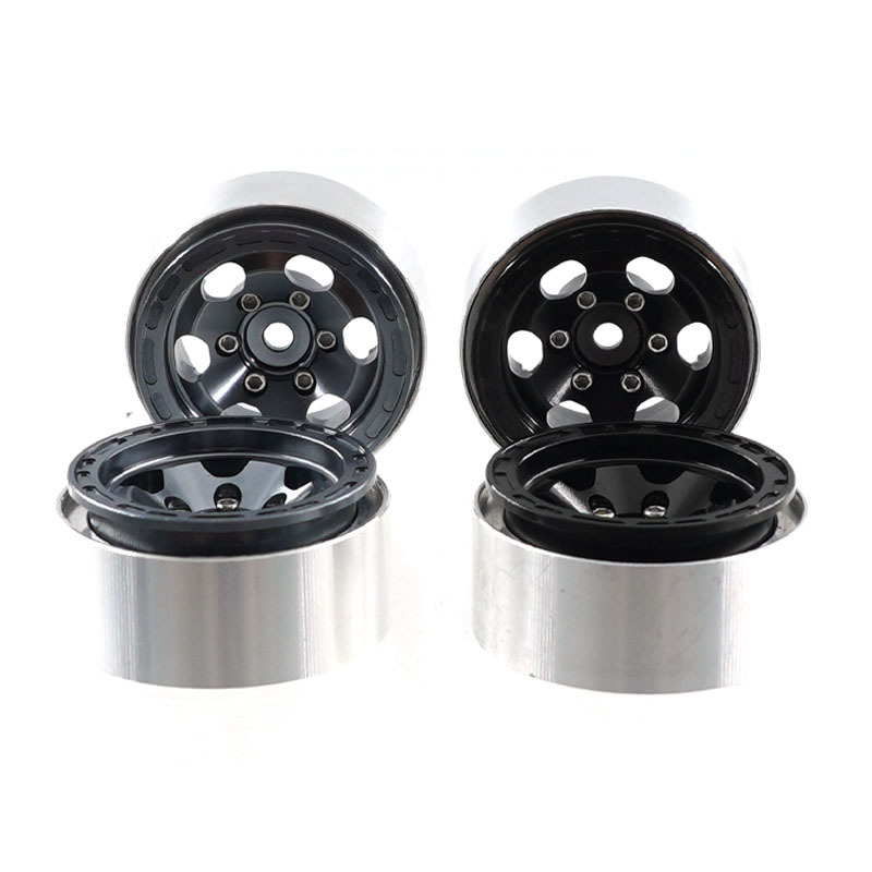 Four pieces of high-gap bead alloy lock rims, suitable for TRX-4M 1/18 automotive truck model upgrade spare parts pic 4