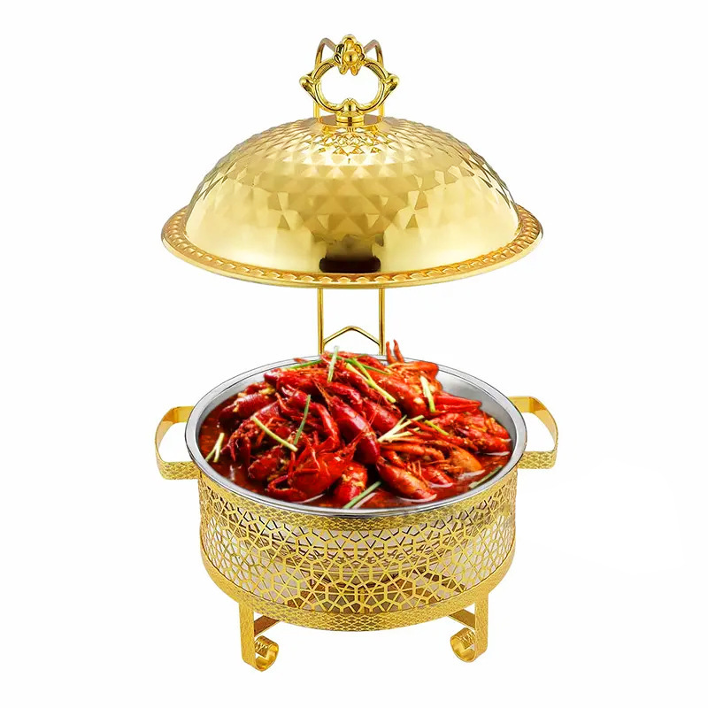 Cross-border baking trays, luxury golden insulated oven, stainless steel buffet oven, Bufei oven, wholesale tableware, hotel supplies pic 1