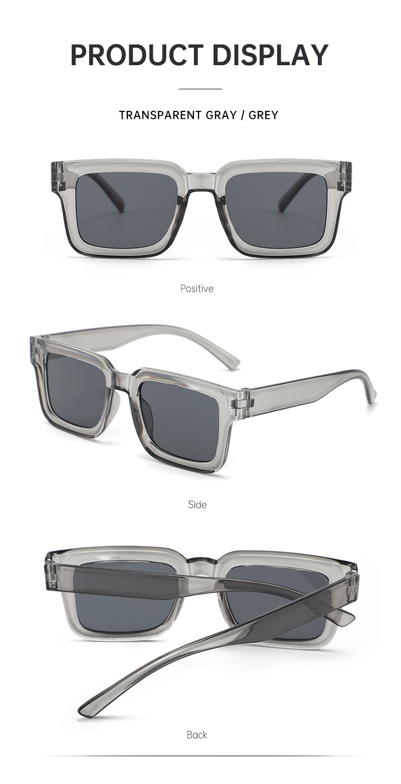 Small-framed concave-convex sunglasses, square for taking photos, UV protection, Korean-style sunglasses, trendy, natural and versatile, sunshade sunglasses pic 10