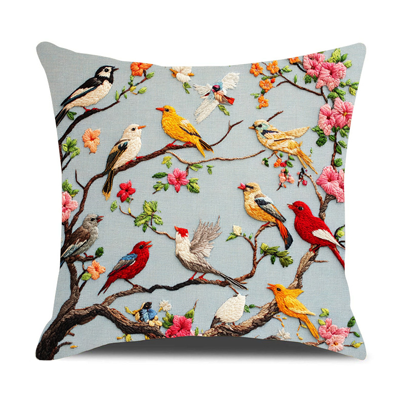 jit复古大象印花抱枕套波西米亚风亚马逊家居客厅沙发靠枕套靠垫详情7