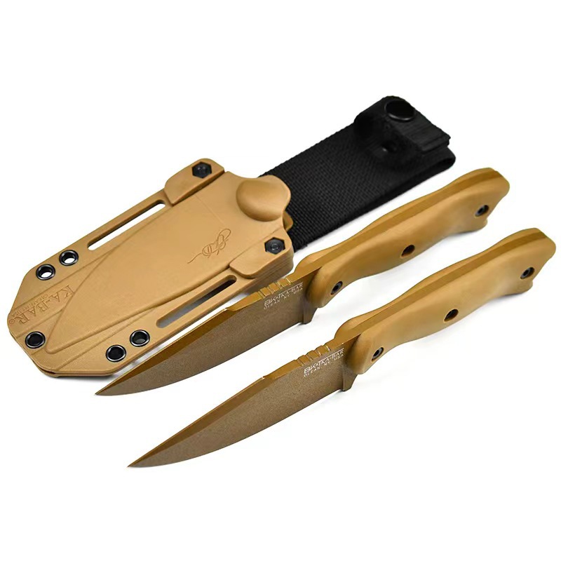 Amazon KABA camping straight knife, high hardness, sharp, vehicle-mounted tool, survival portable, household fruit knife, multi-functional pic 3