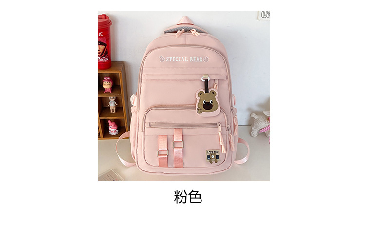 批发新款初高中学生大容量书包轻便减负背包小学生简约结实双肩包详情5