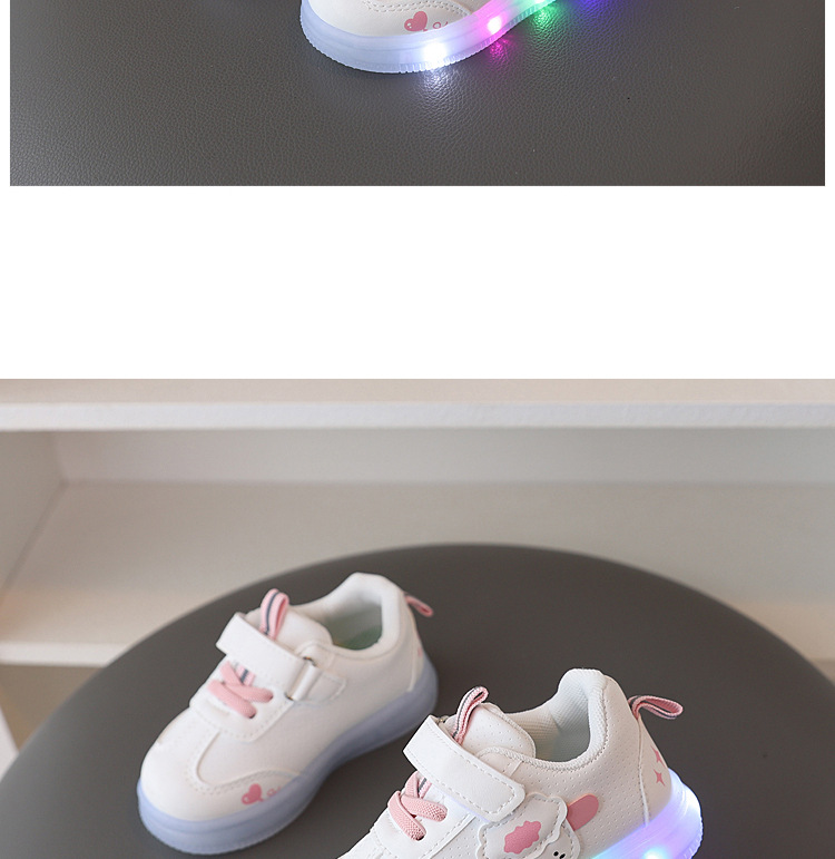 宝宝运动鞋步鞋亮灯春秋新款软底学防滑单鞋男童女童婴幼儿小童鞋详情9