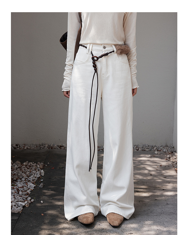 【 Denim Simple】 Ge Ming Korean Commuter straight-leg jeans for Women 2025 Autumn New Style Long Pants N732C pic 22