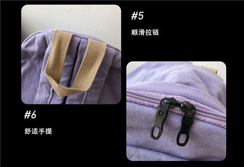 书包女ins风复古森系帆布双肩包日系原宿高中大学生简约百搭背包详情4