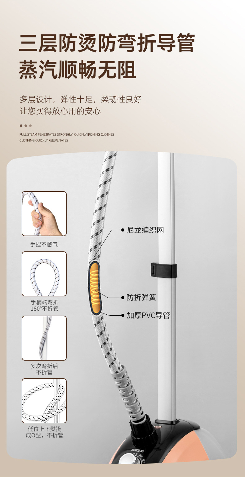 惠普生活大蒸汽挂烫机家用熨斗烫衣服小型手持熨烫机挂立式电熨斗详情15