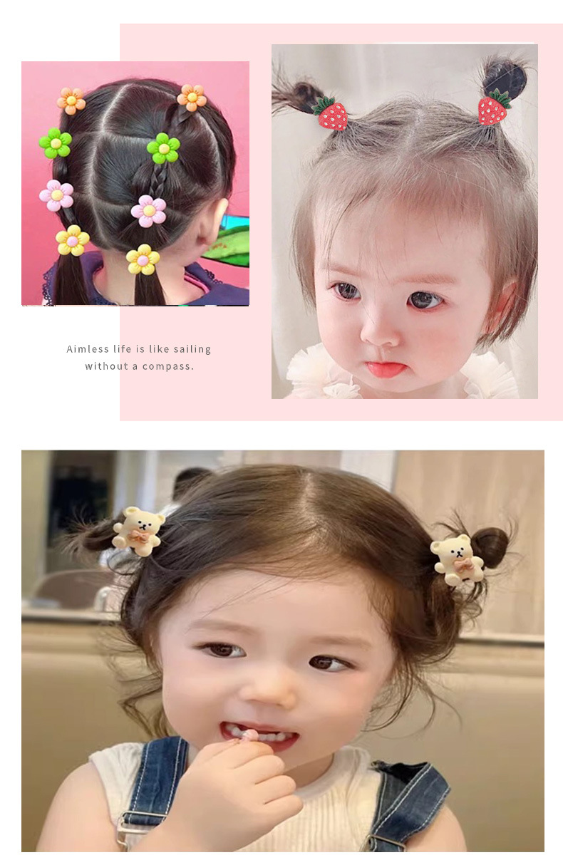 0-3岁小号宝宝 儿童可爱卡通头发绳婴儿拇指发圈不伤发橡皮筋头饰详情3