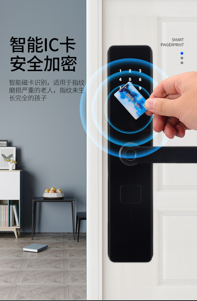 指纹锁密码锁智能锁防盗门木门家用锁人脸识别智能猫眼电子全自动详情7