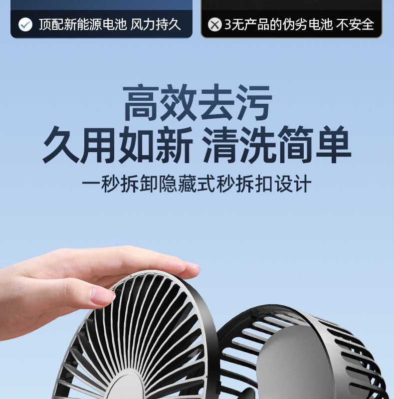 2026 New USB desk clip fan for home and office desktop charging mini clip fan charging type pic 16