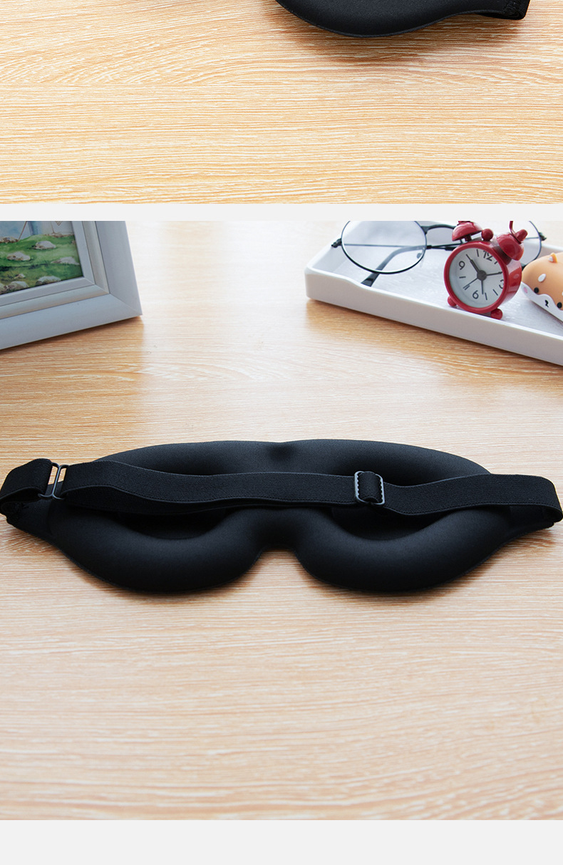 厂家生产3D眼罩遮光非慢回弹午睡睡眠眼罩牛奶丝面料柔软舒服面料详情15