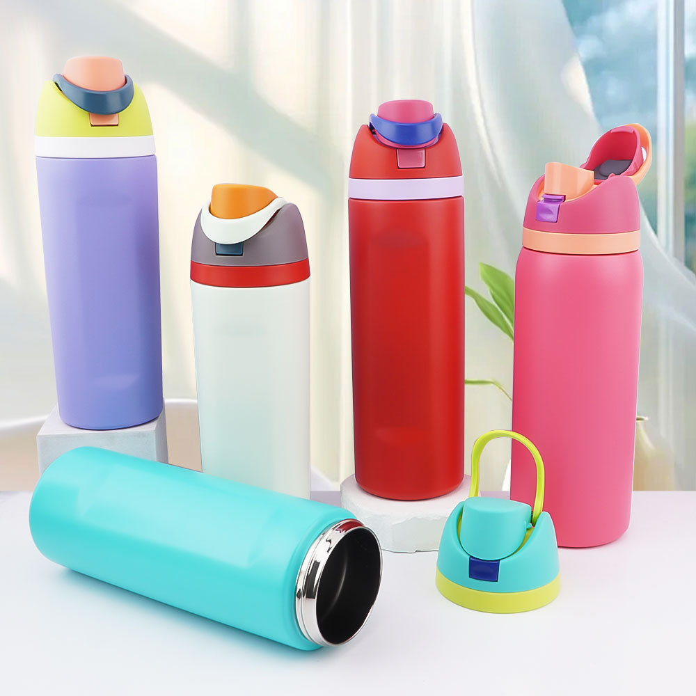 跨境热销304不锈钢户外运动便携式直身双层真空保温杯定 制批发详情9