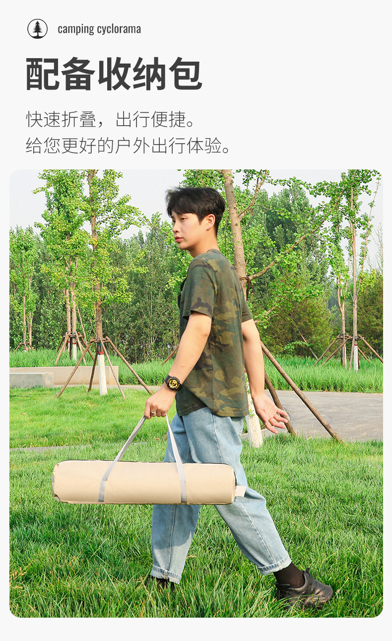 黑胶天幕帐篷户外便携式大号露营装备野营野餐防晒蝶形遮阳棚厂家详情10