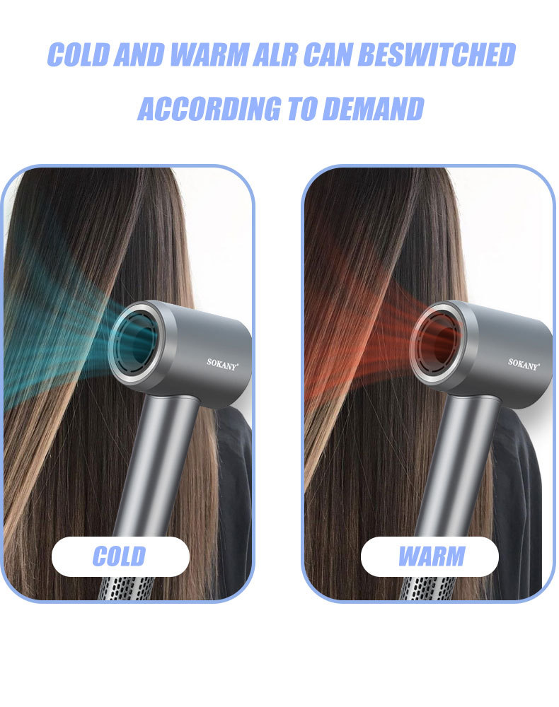 Export SOKANY14020 high-speed hair dryer, household cold and hot wind power, dry hair care and hair styling hair dryer pic 8