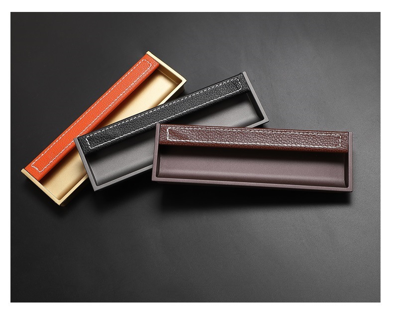 Leather handle drawers, invisible built-in tatami cabinet doors, slotted wardrobe cabinets, sliding doors, light luxury, built-in door handles pic 13