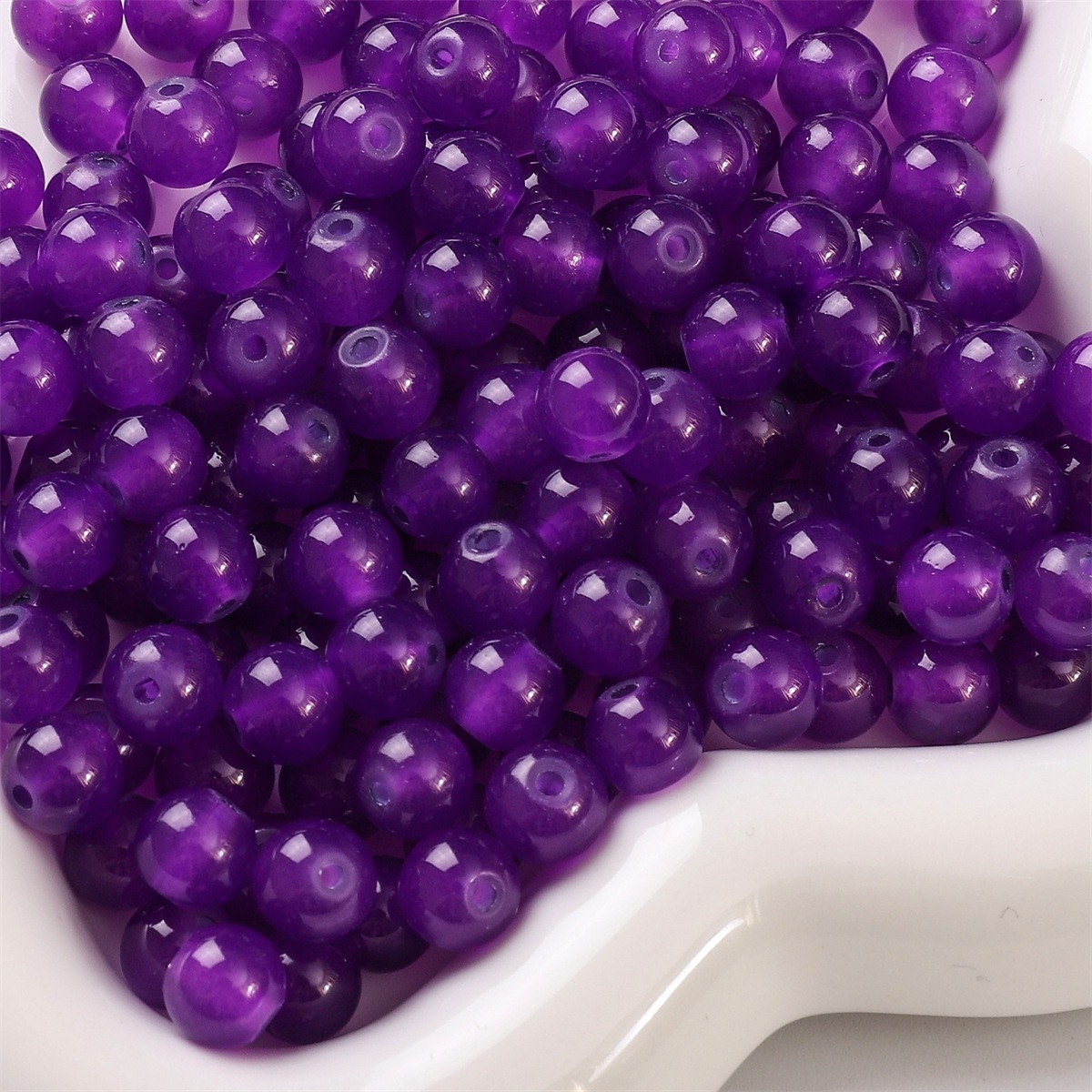 果冻色仿玉石珠子玻璃琉璃圆珠散珠手工diy发簪手链项链耳饰材料详情25