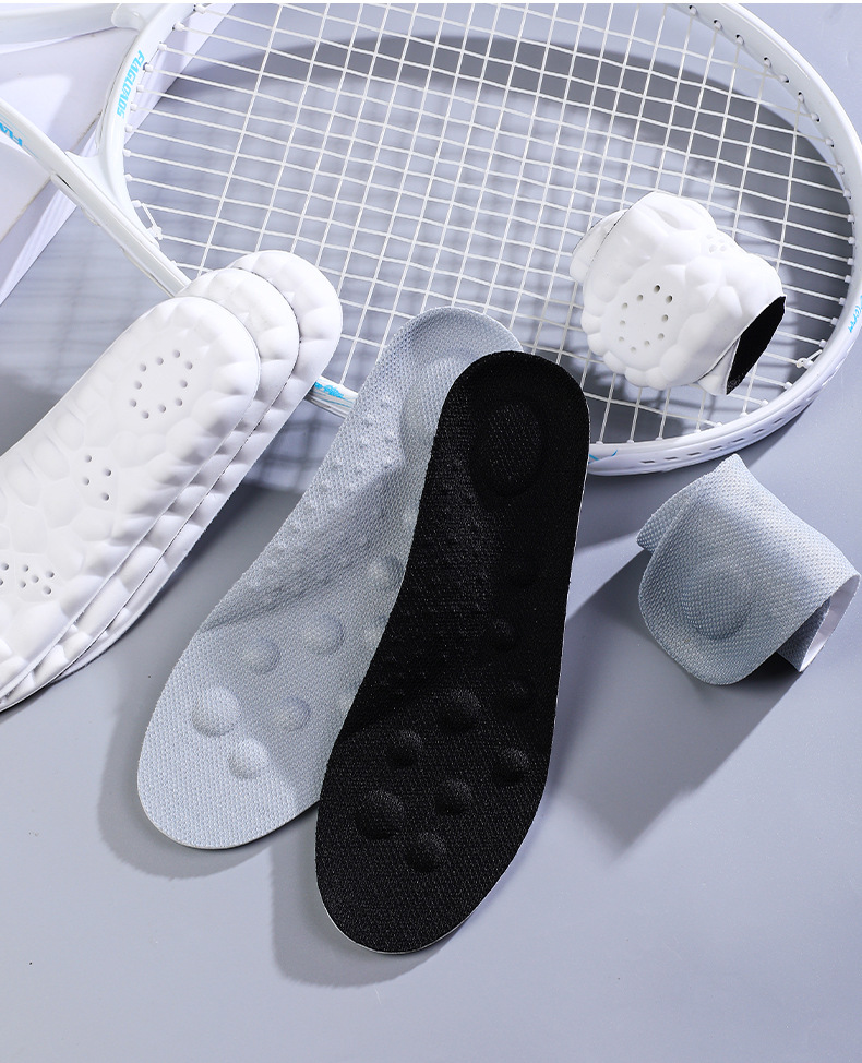 4D运动鞋垫男生女士PU足弓全垫防臭吸汗透气高弹减震休闲军训鞋垫详情19