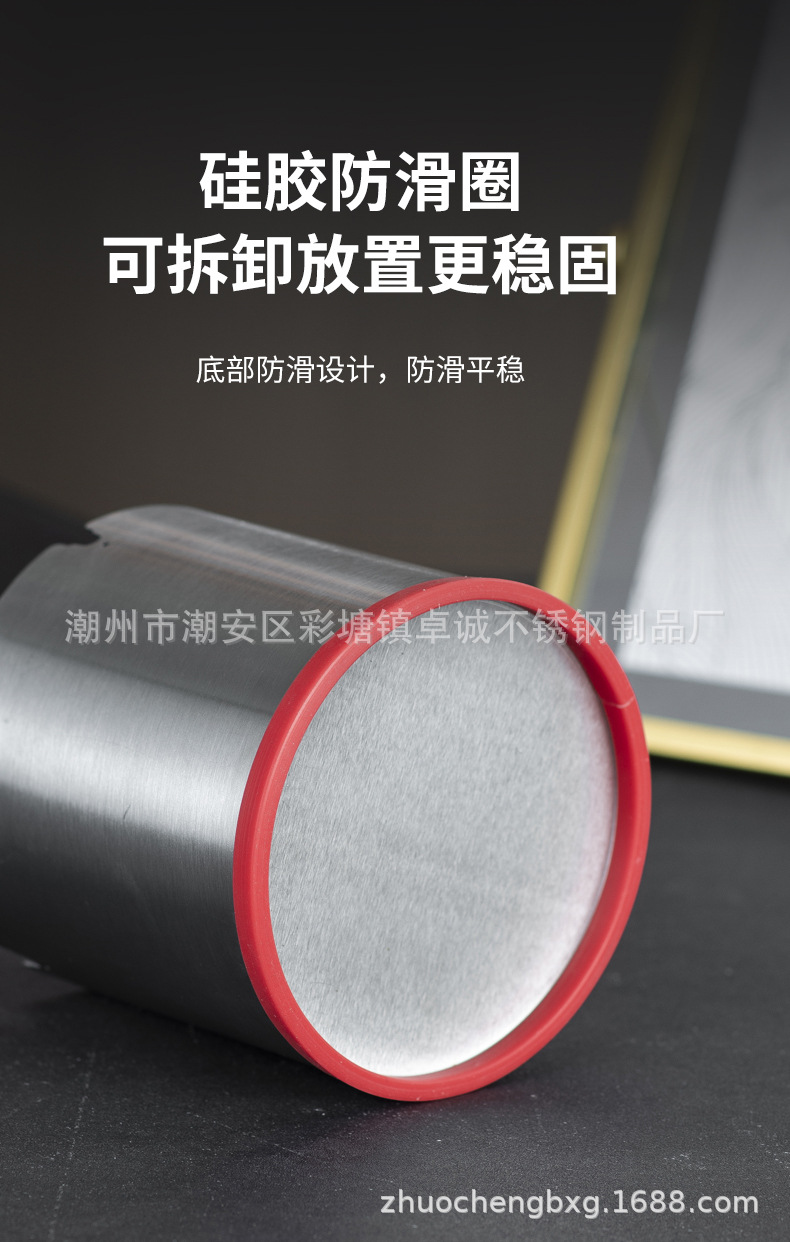 Creative extra-thick and raised stainless steel ashtray, light luxury gold, high-end black, windproof and shockproof, supports processing LOGO pic 14