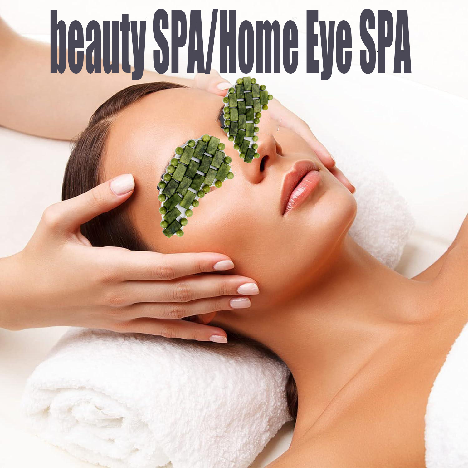 绿凤玉玉石眼部按摩贴手工冰敷眼帘冷热敷眼罩美容推拿馆SPA精油详情5