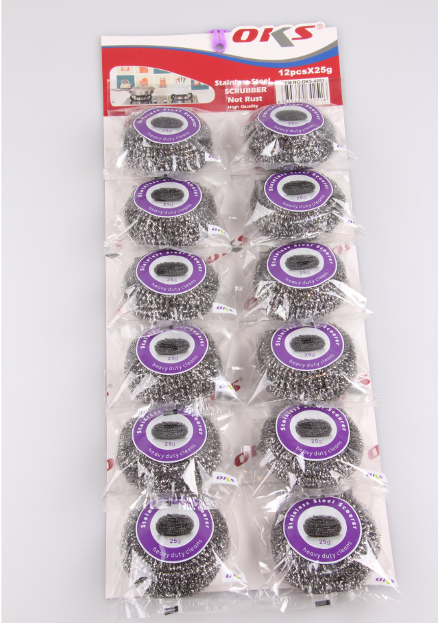 Household steel wool balls, stainless steel cleaning balls, pot brushes, dish brushes, steel wool balls, kitchen dish cleaning balls, OKS pic 7