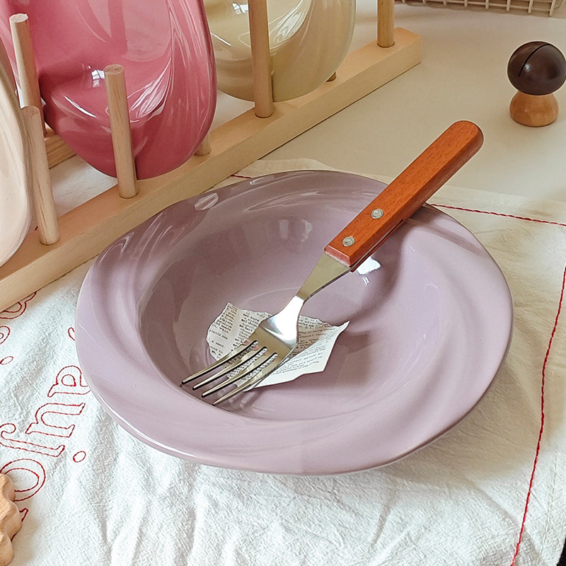 ins风可爱陶瓷餐具高颜值盘子菜盘意面盘西餐盘家用高级感甜品盘详情10