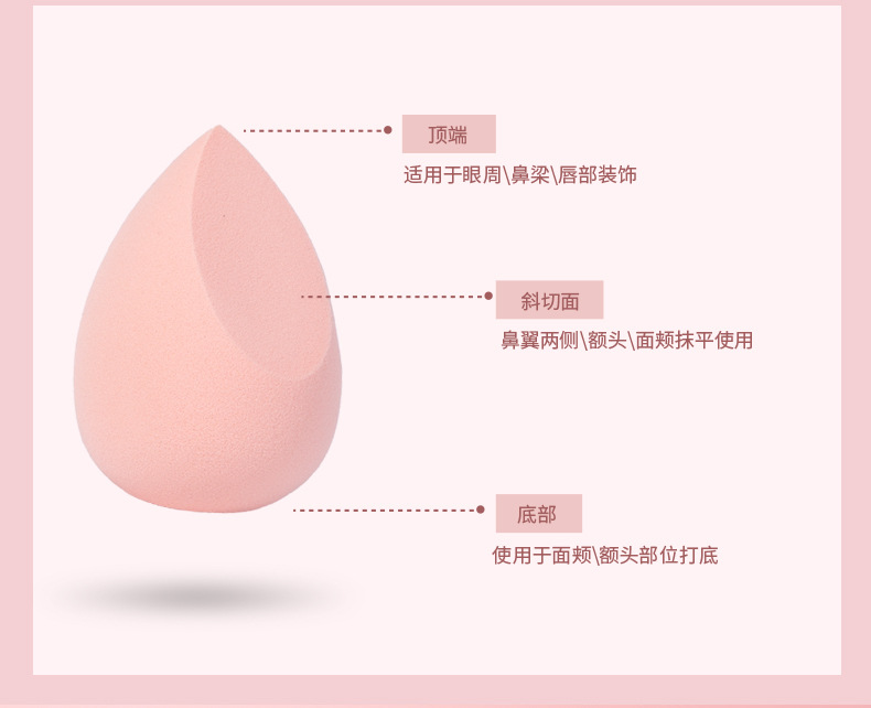 超软细腻彩妆蛋干湿两用粉底粉扑美容护肤气垫粉扑化妆工具详情5
