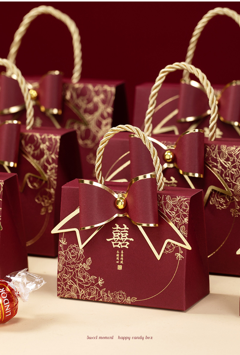 喜糖盒子2024款结婚糖盒婚礼喜糖袋伴手礼复古高级感糖果包装空盒详情11