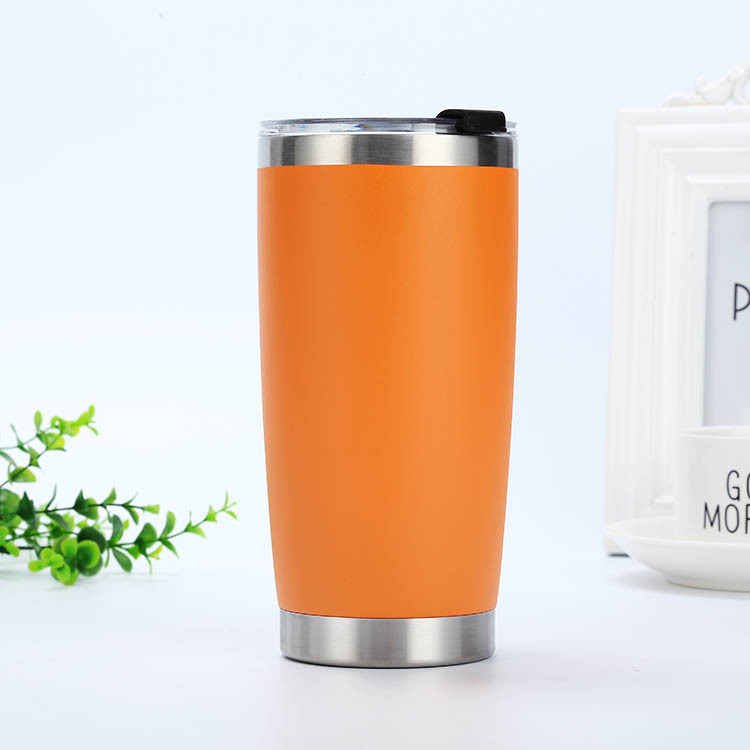 外贸款20oz喷塑车载汽车杯啤酒杯冰霸杯 304不锈钢双层真空保温杯详情20