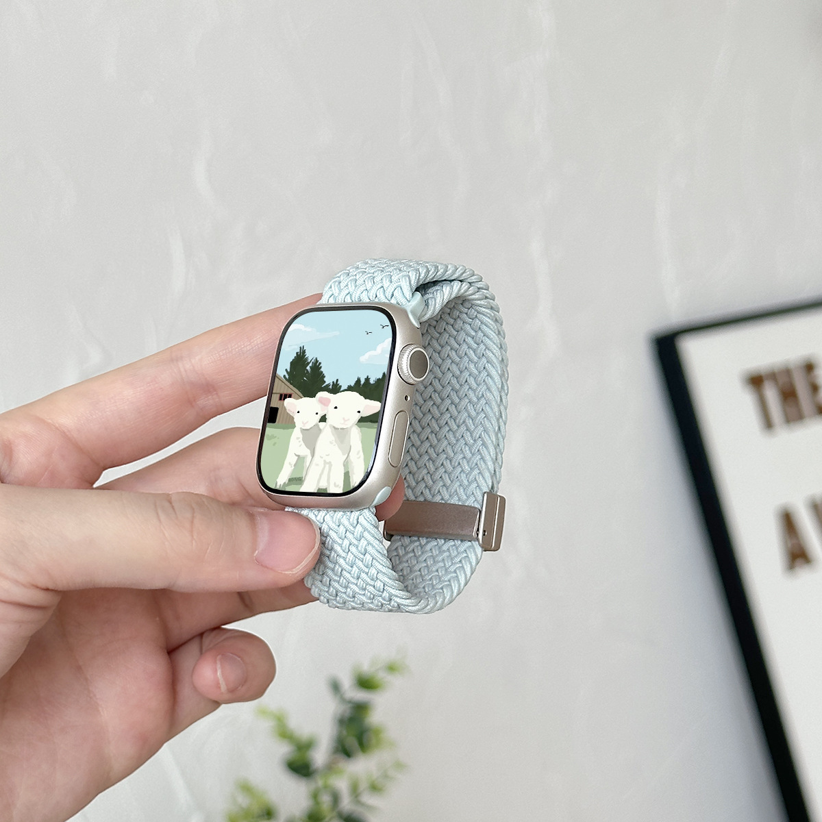 高级夏日淡薄荷系列尼龙表带适用于苹果iWatchs9高级Apple Watch8详情2