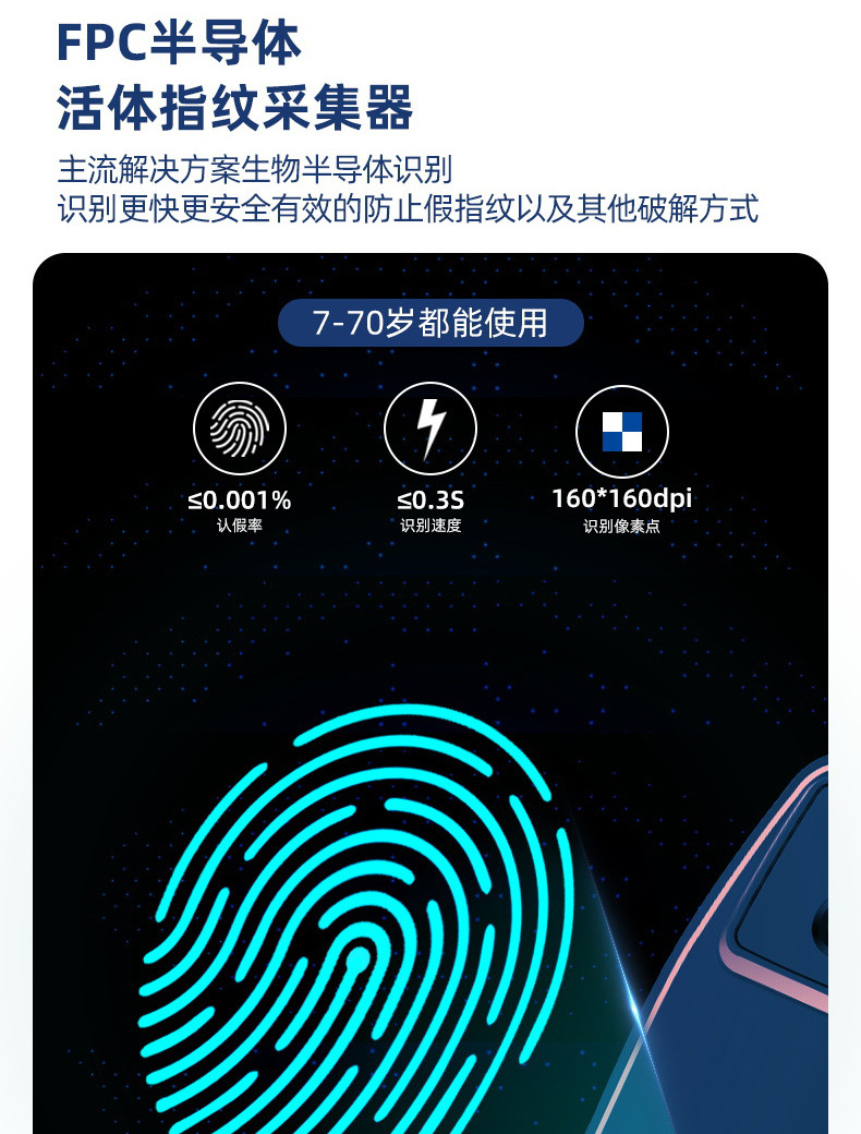 康廷3D人脸识别智能指纹锁家用密码安全防盗锁全自动app远程门锁详情9