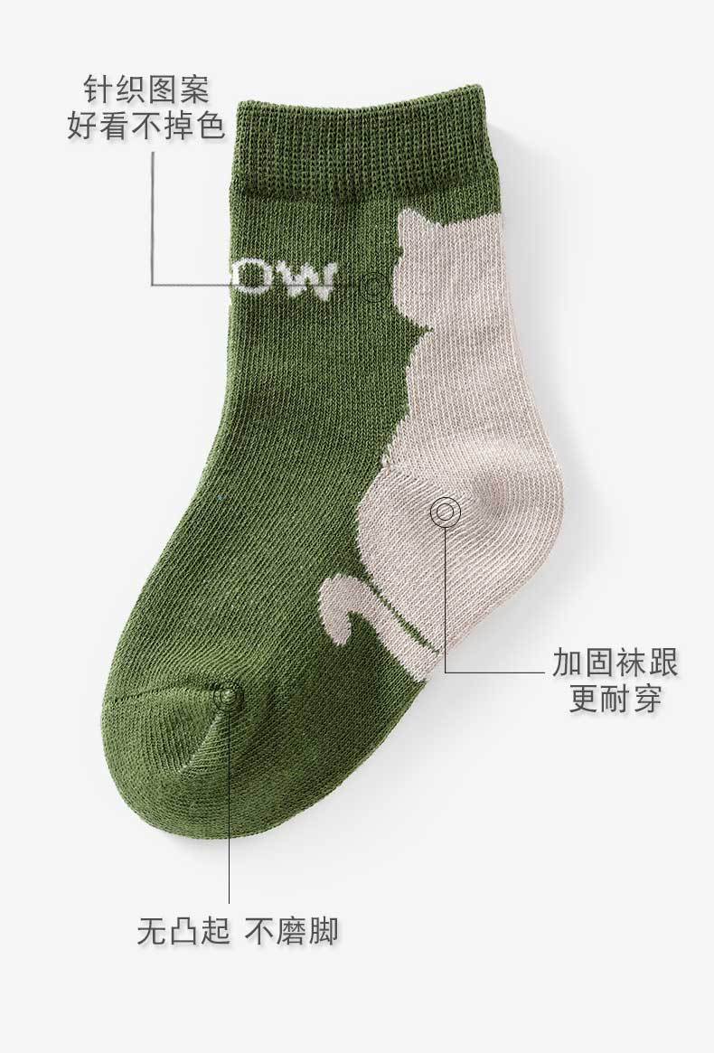 新款儿童A类卡通棉袜宝宝冬季中筒袜男童女童透气无骨袜春秋童袜详情24