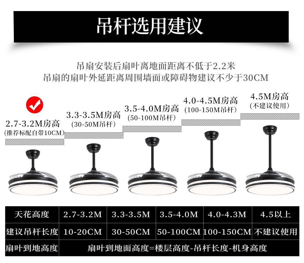 吊扇灯节能静音吸顶式客厅卧室照明风扇一体化详情48