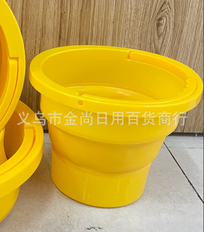 小黄鸭水桶便携式可折叠水桶学生宿舍家用车载户外加厚大小号水桶详情2