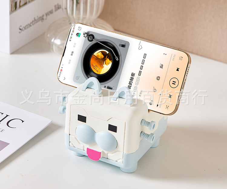 卡通兔子老虎桌面迷你收纳盒学生家用手机支架多功能卡通收纳盒子详情5