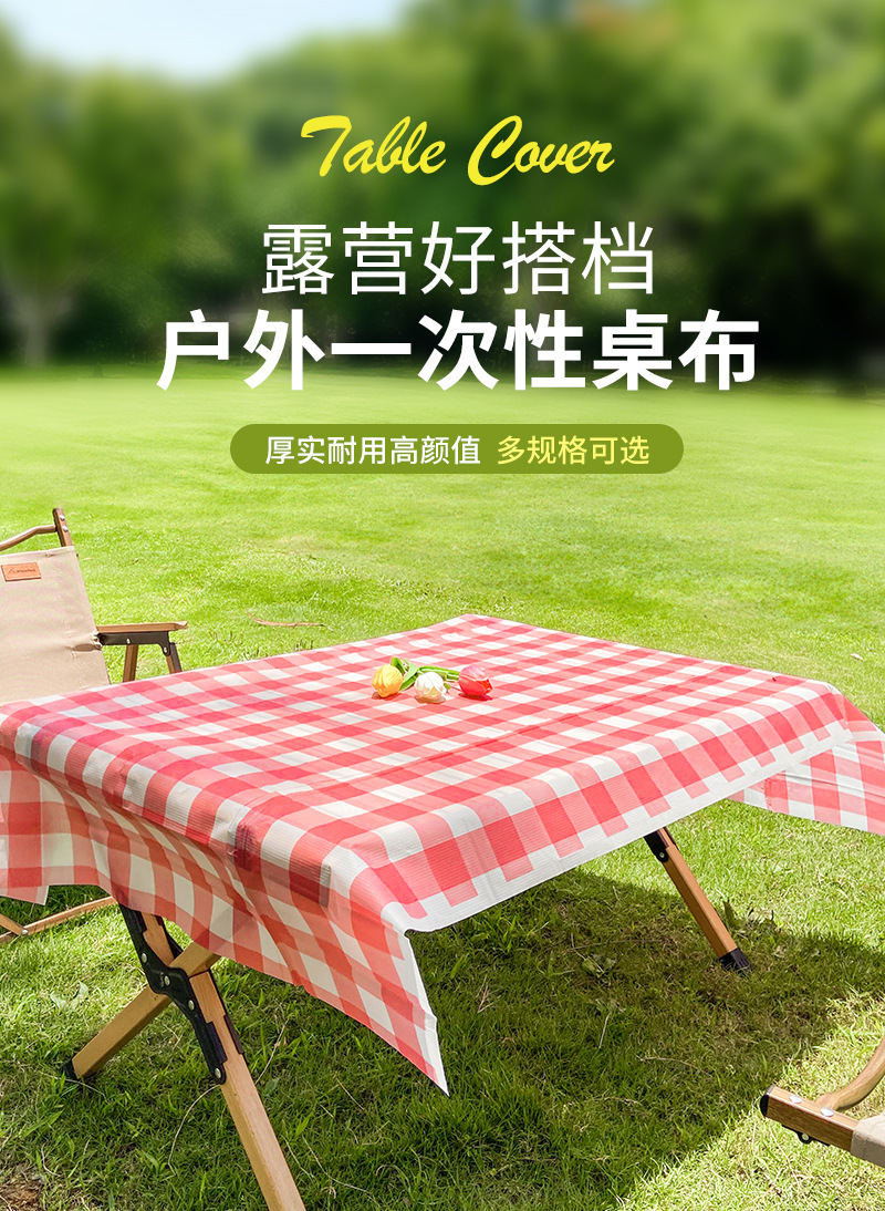 批发一次性桌布户外春游郊游格子野餐布防水防油台布背景布包邮详情2