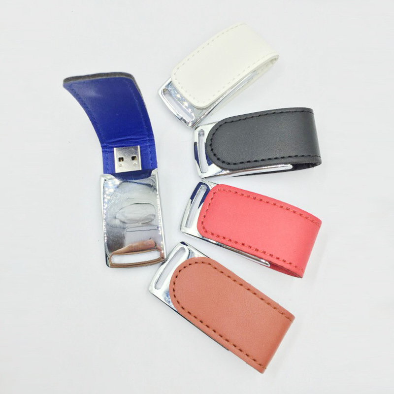 工厂批发钥匙扣皮套U盘32g皮革商务礼品优盘16g支持印LOGO64G详情4