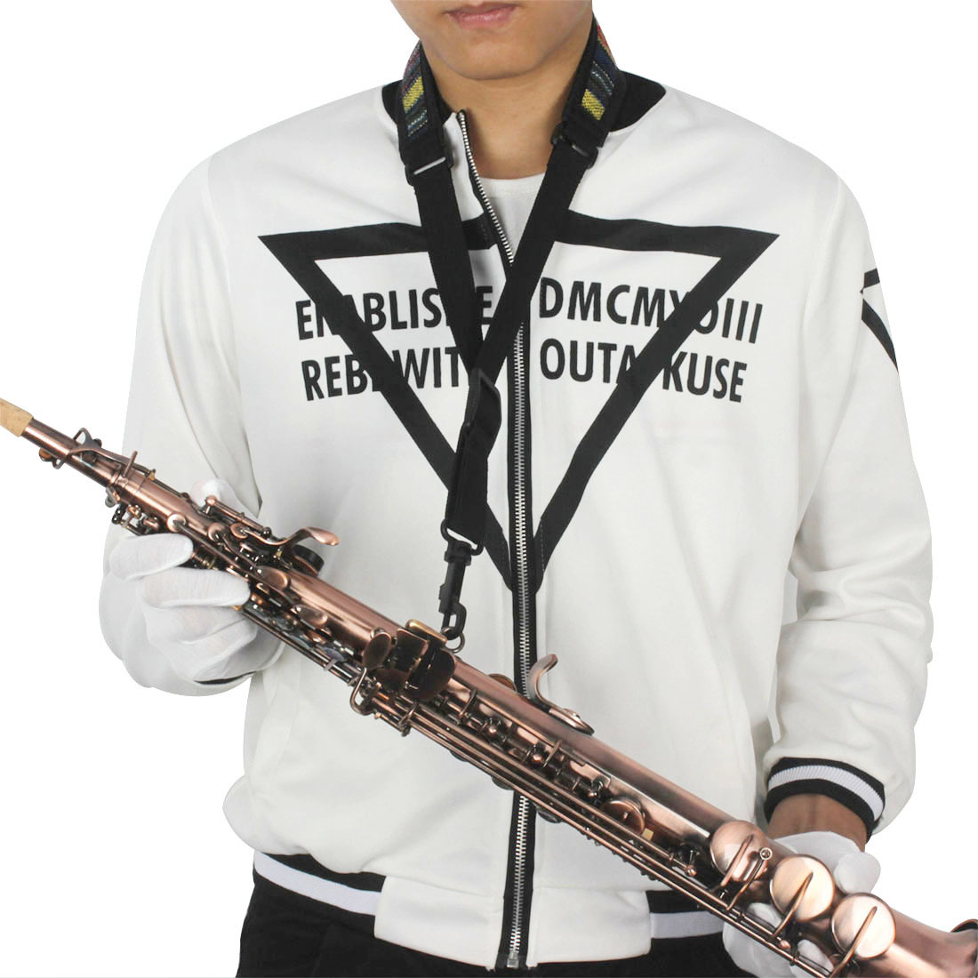 Saxophone shoulder straps, high-elastic cotton ethnic style saxophone neck straps, saxophone special hanging straps, instrument shoulder straps, and hanging straps pic 5