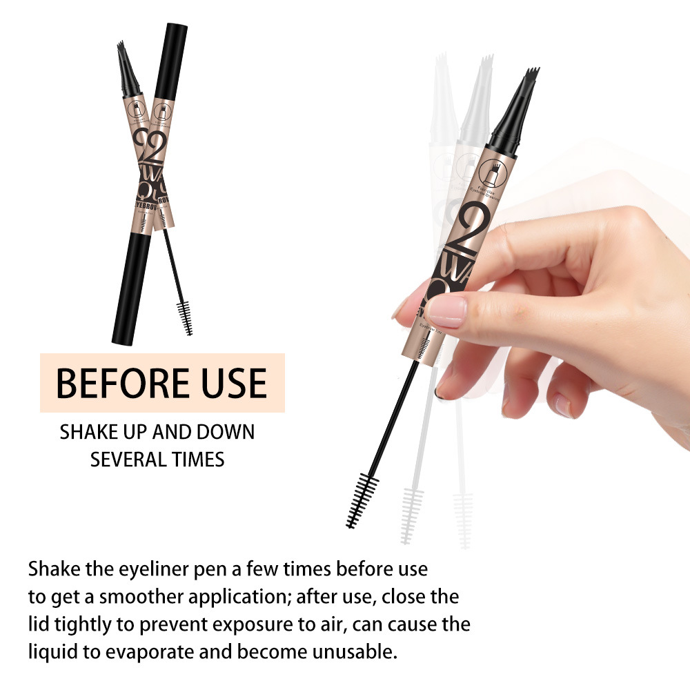 【 Cross-border Exclusive 】QICIY+ 4-fork Eyebrow Pencil + Eyebrow Dye Waterproof and Not Easy to Fall Off Eye Makeup Eyebrow Pencil Eyebrow Dye pic 9