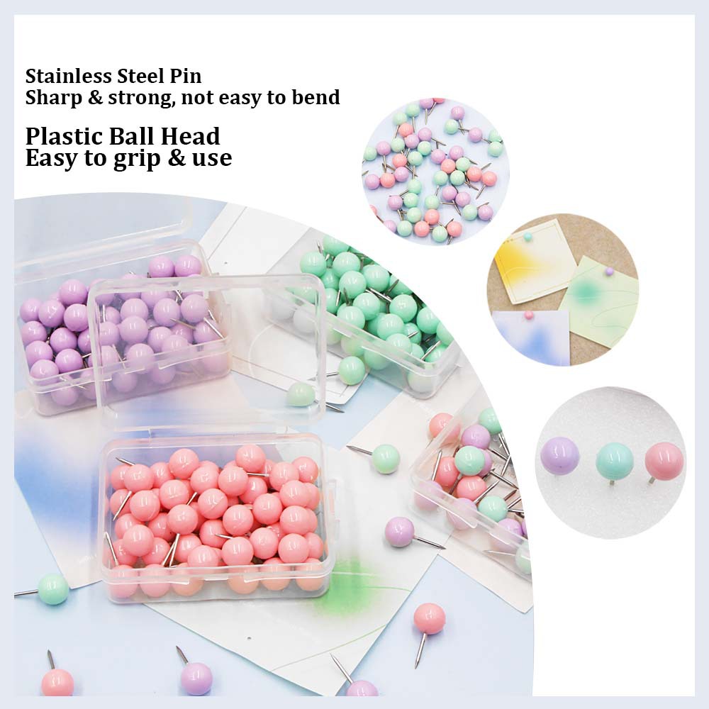 Creative color macaron color series 9.5*20MM round earth thumbnail, cork board decorative thumbnail, photo wall nail pic 2