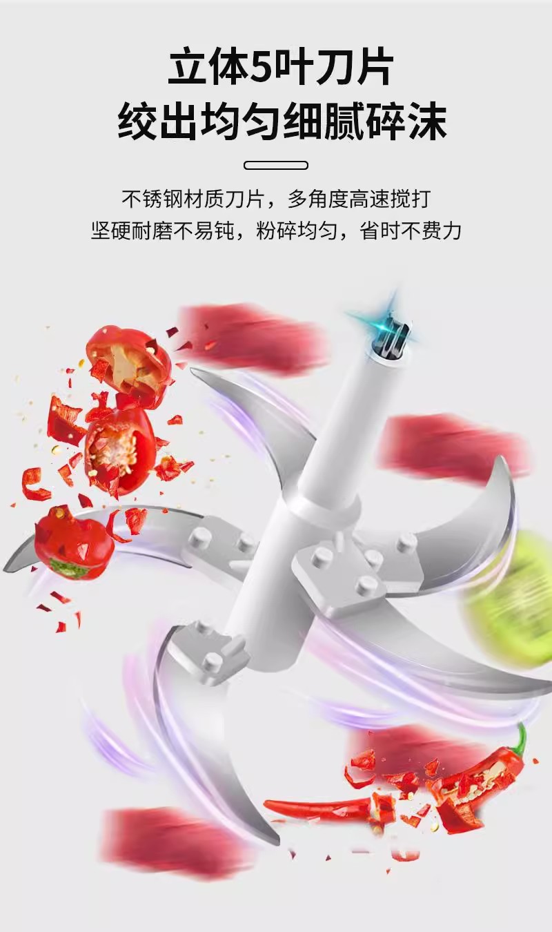 绞肉机家用电动不锈钢全自动多功能小型大功率肉馅商用切肉料理机详情19