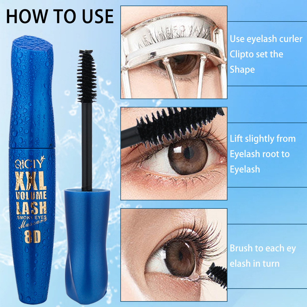 【 Cross-border Exclusive 】QICIY 8D Mascara is waterproof, long-lasting, long and curly without smudging, sweat-proof, thick and natural pic 8