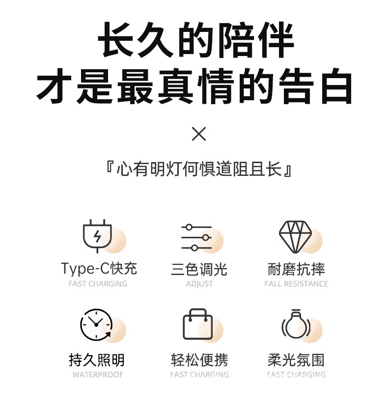 新款铁艺高脚台灯卧室床头触摸创意小夜灯现代简约客厅充电小台灯详情2