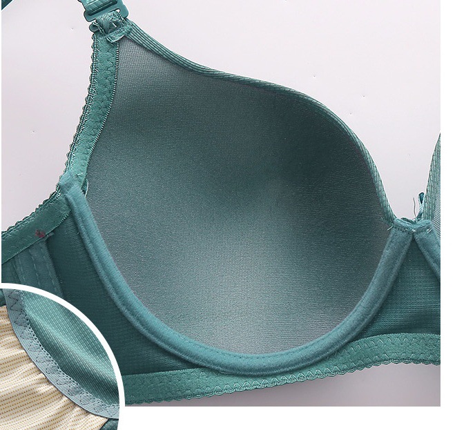 跨境性感少女款40-46码内衣女立体杯有钢圈聚拢防下垂D杯文胸套装详情4